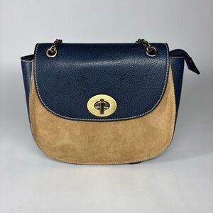 Simply Noelle Purse Classic Crossbody Chain Strap Two Tone Storage Academia